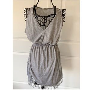 NWOT - Boho grey dress / cover up - Fits like S/M